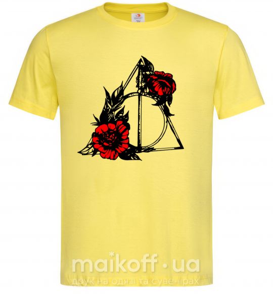 Чоловіча футболка Смертельні реліквії з квітами Лимонний фото