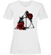 Жіноча футболка Смертельні реліквії з квітами Білий фото