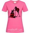 Жіноча футболка Смертельні реліквії з квітами Яскраво-рожевий фото