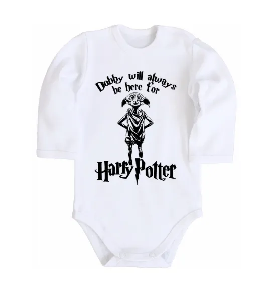 Дитячий бодік Dobby will always be here for HP Білий фото