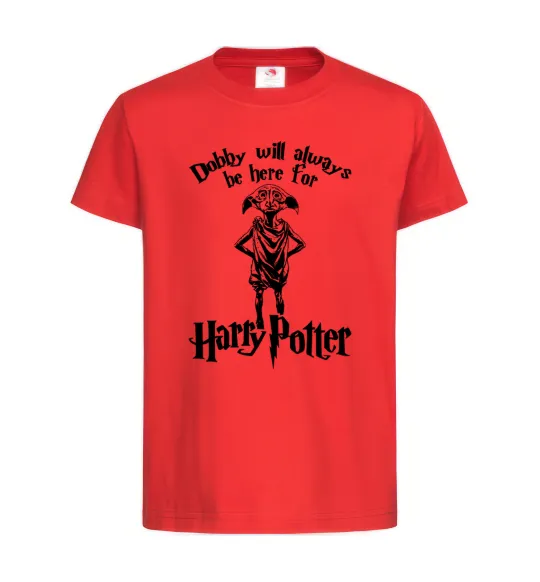 Детская футболка Dobby will always be here for HP Красный фото