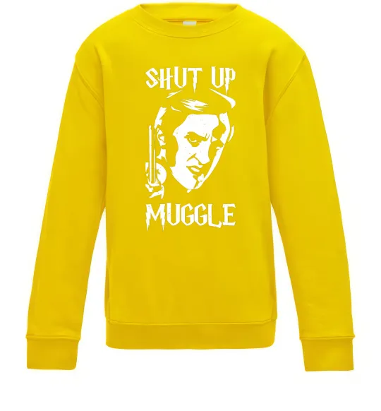 Детский Свитшот Shut up Muggle Солнечно желтый фото