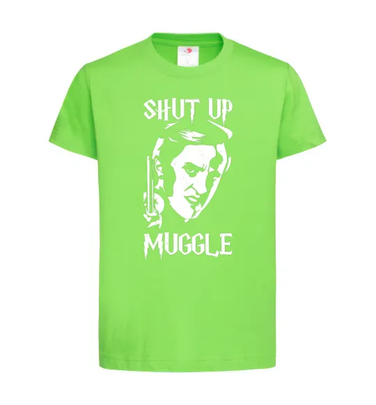 Детская футболка Shut up Muggle Лаймовый фото