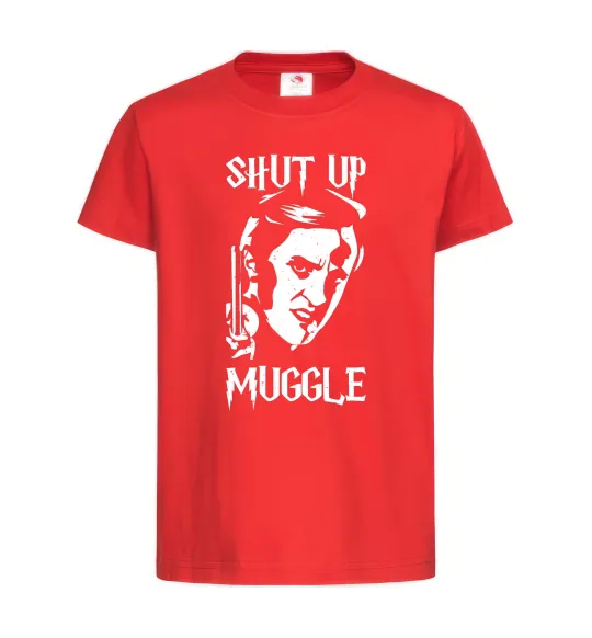 Детская футболка Shut up Muggle Красный фото