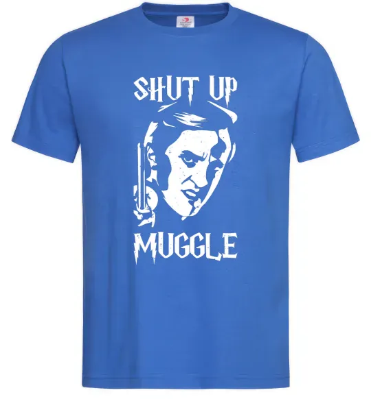 Мужская футболка Shut up Muggle Ярко-синий фото