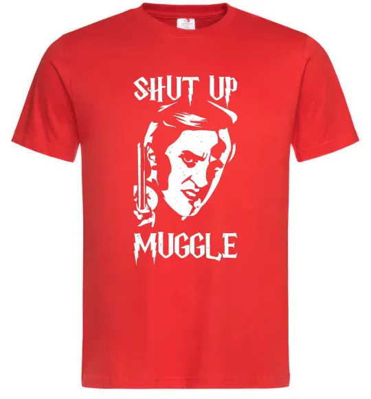 Мужская футболка Shut up Muggle Красный фото