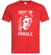Мужская футболка Shut up Muggle Красный Мужская футболка Shut up Muggle Красный фото