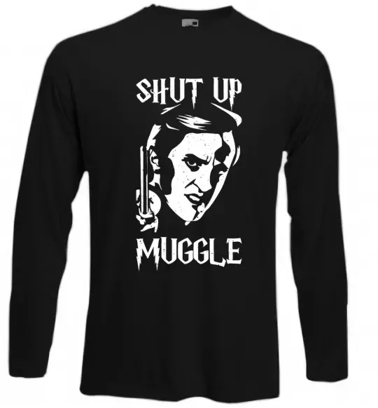 Лонгслів Shut up Muggle Чорний фото