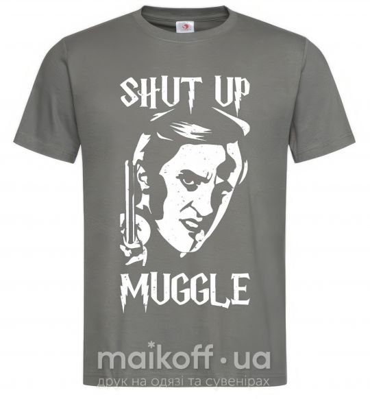 Чоловіча футболка Shut up Muggle Графіт фото