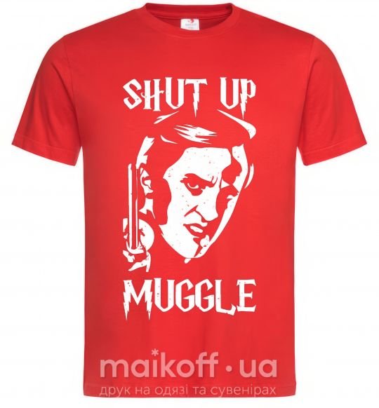 Чоловіча футболка Shut up Muggle Червоний фото