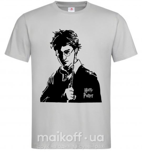 Мужская футболка Harry Potter black Серый фото