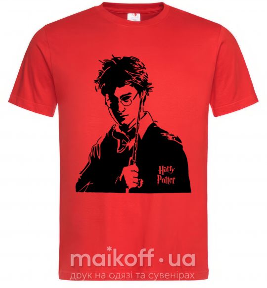 Мужская футболка Harry Potter black Красный фото