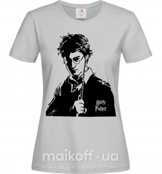 Жіноча футболка Harry Potter black Сірий фото