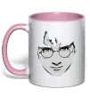 Чашка с цветной ручкой Harry Potter's face Нежно розовый фото