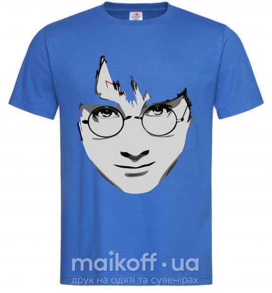 Чоловіча футболка Harry Potter's face Яскраво-синій фото