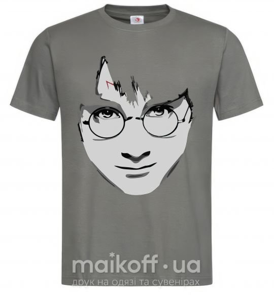 Мужская футболка Harry Potter's face Графит фото