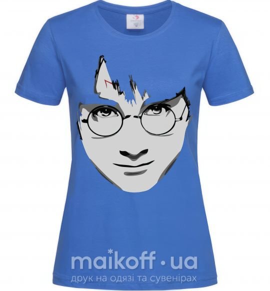 Жіноча футболка Harry Potter's face Яскраво-синій фото