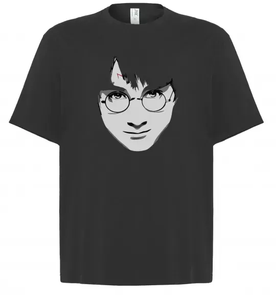 Футболка Оверсайз Harry Potter's face Черный фото
