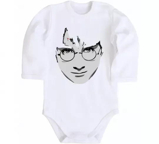 Дитячий бодік Harry Potter's face Білий фото