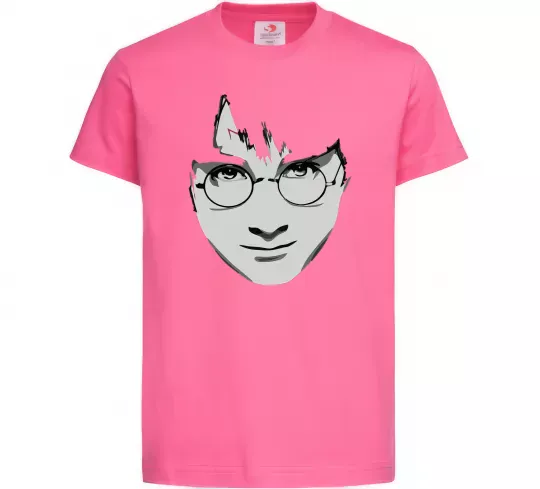 Детская футболка Harry Potter's face Ярко-розовый фото