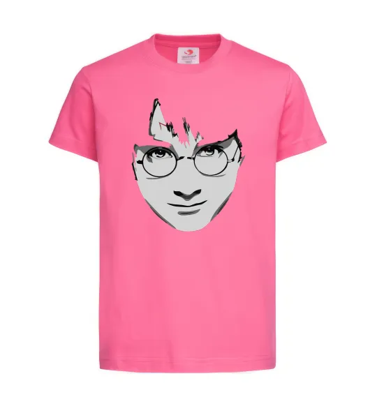 Детская футболка Harry Potter's face Ярко-розовый фото