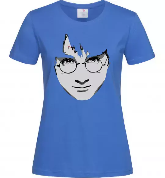 Женская футболка Harry Potter's face Ярко-синий фото