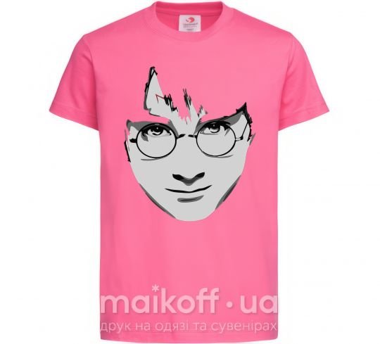 Детская футболка Harry Potter's face Ярко-розовый фото