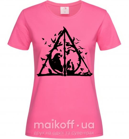 Женская футболка Смертельні реліквії легенда Ярко-розовый фото