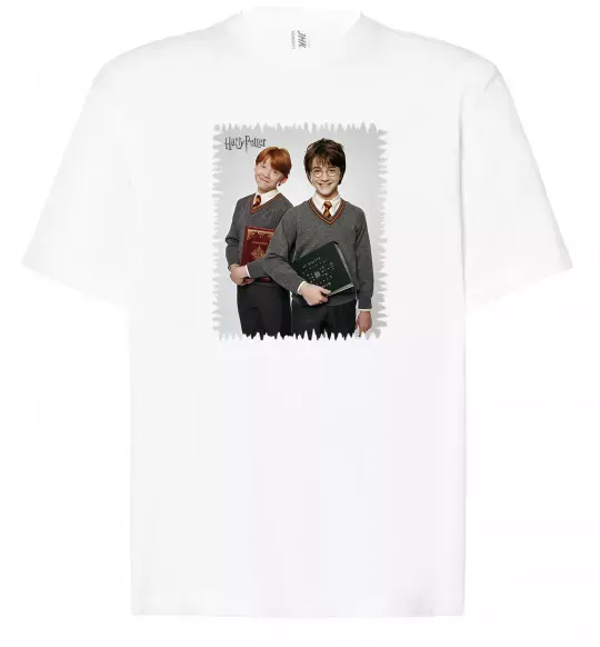 Футболка Оверсайз Гаррі та Рон Білий фото
