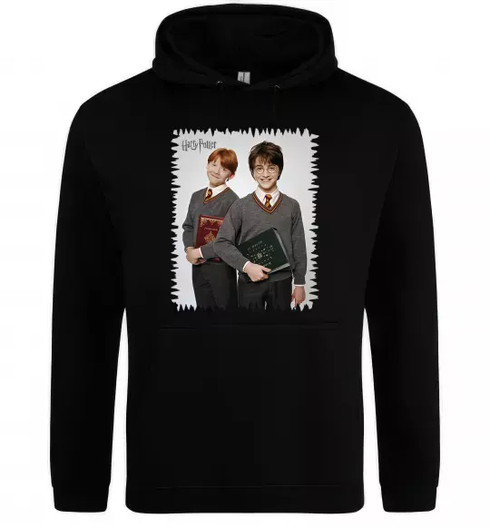 Чоловіча толстовка (худі) Гаррі та Рон Чорний фото