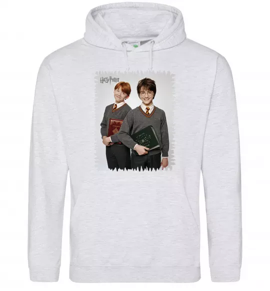 Чоловіча толстовка (худі) Гаррі та Рон Сірий меланж фото