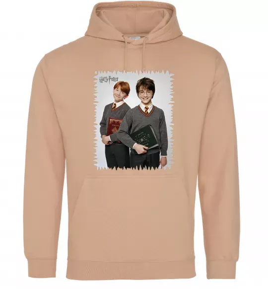 Чоловіча толстовка (худі) Гаррі та Рон Пісочний фото