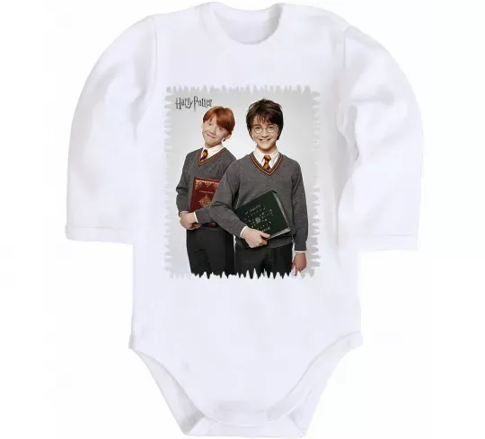 Дитячий бодік Гаррі та Рон Білий фото