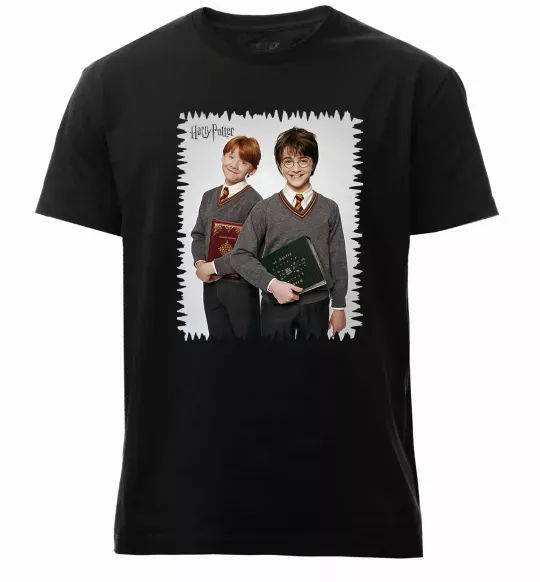 Чоловіча преміум футболка Гаррі та Рон Чорний фото
