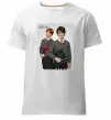 Чоловіча преміум футболка Гаррі та Рон Білий фото