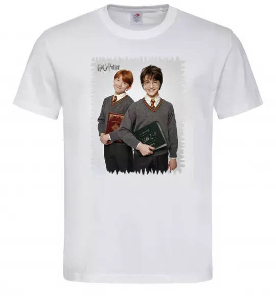 Мужская футболка Гаррі та Рон Белый фото