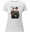 Женская премиум футболка Гаррі та Рон Белый фото