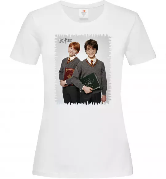 Жіноча футболка Гаррі та Рон Білий фото