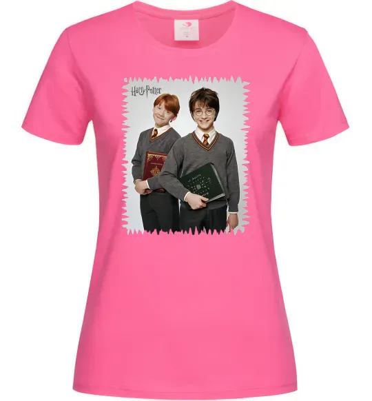 Жіноча футболка Гаррі та Рон Яскраво-рожевий фото