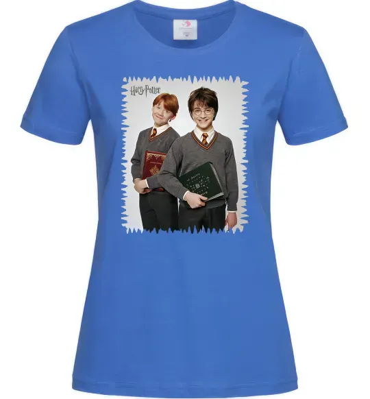 Жіноча футболка Гаррі та Рон Яскраво-синій фото