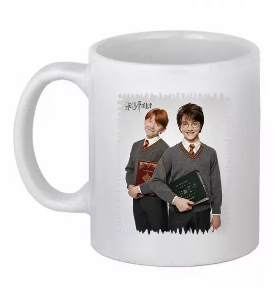 Чашка керамічна Гаррі та Рон Білий фото