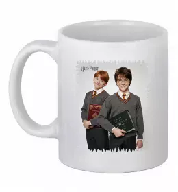 Чашка керамічна Гаррі та Рон Білий фото