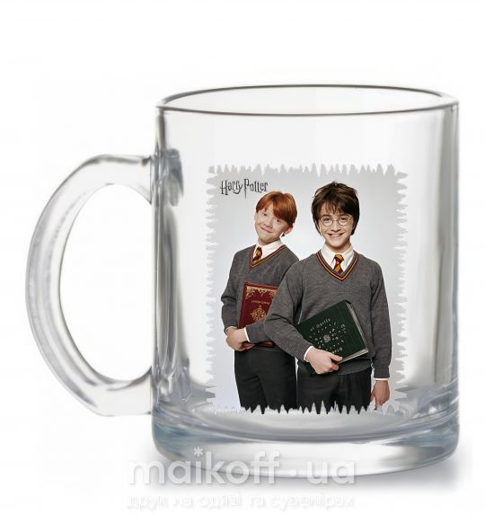 Чашка скляна Гарри и Рон Прозорий фото