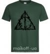 Мужская футболка Смертельні реліквії бризки Темно-зеленый фото