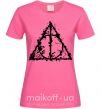 Жіноча футболка Смертельні реліквії бризки Яскраво-рожевий фото
