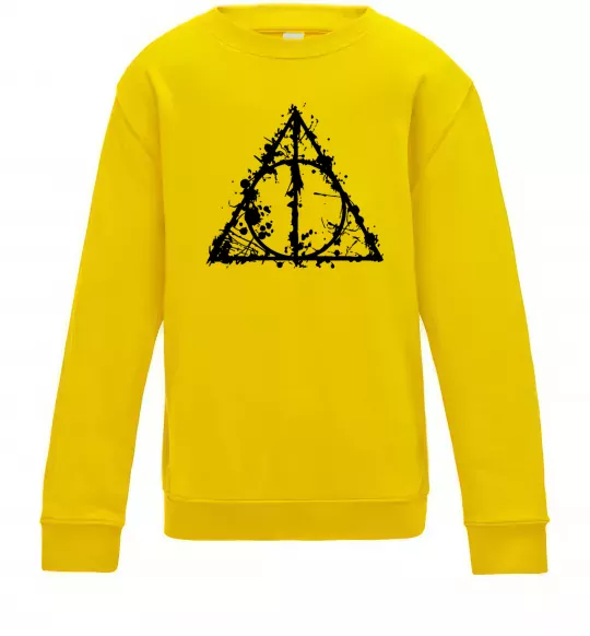 Детский Свитшот Смертельні реліквії бризки Солнечно желтый фото