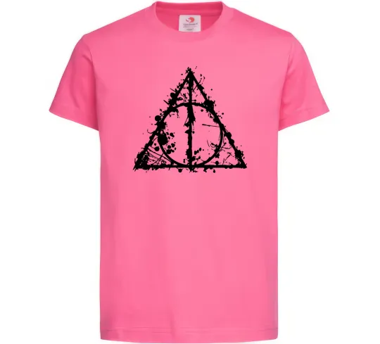 Детская футболка Смертельні реліквії бризки Ярко-розовый фото