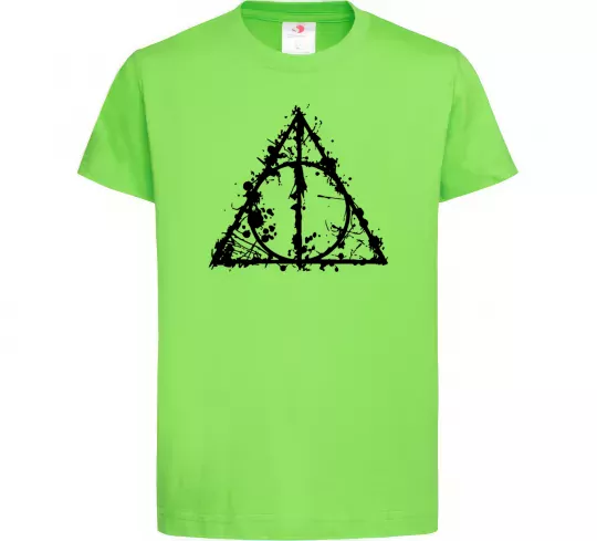 Детская футболка Смертельні реліквії бризки Лаймовый фото