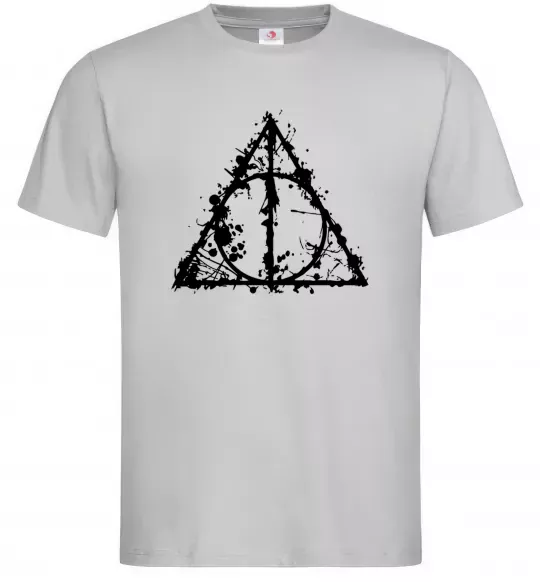 Мужская футболка Смертельні реліквії бризки Серый фото