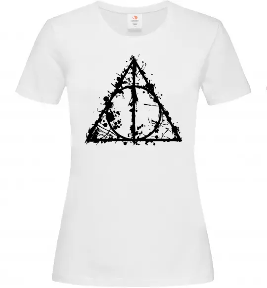 Женская футболка Смертельні реліквії бризки Белый фото